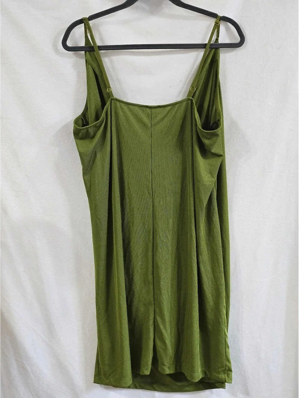 H&M Olive Green Draped Sleeveless Dress XL